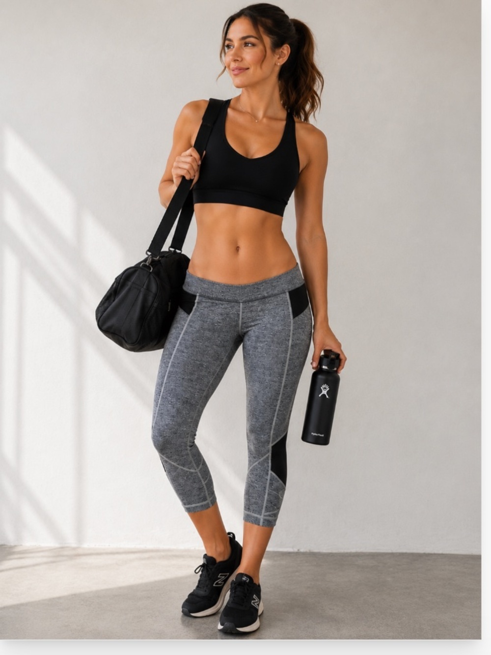 Lululemon Pace Rival Cropped Women Capri Leggings Grey 6 Athletic Performance
